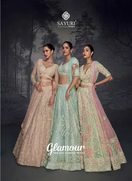 Glamour By Sayuri Designer Net Embroidery Lehenga Choli Orders In India